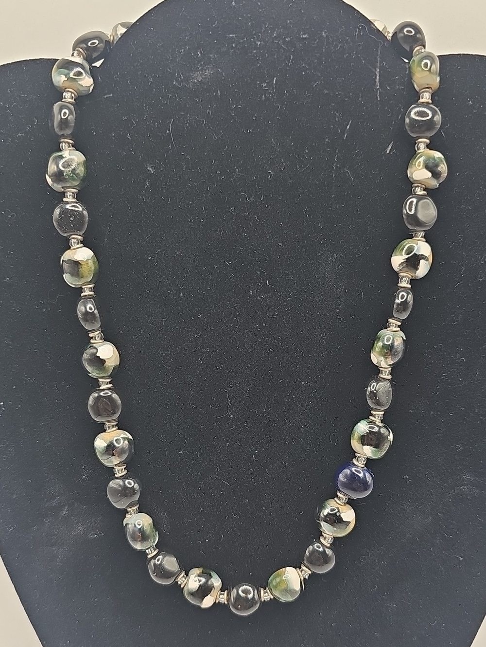 Genuine Natural Irregular Semi Precious Smooth Stones Necklace